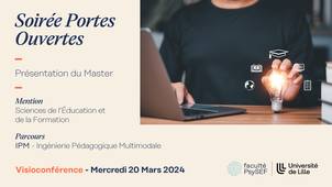Soirée Portes Ouvertes 2024 - présentation du Master IPM- Sciences de l'Education et de la Formation