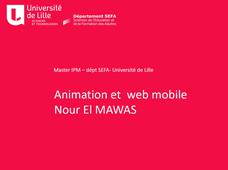 Présentation Animation et web mobile