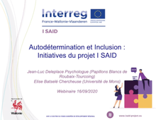 Webinaire : Autodétermination et Inclusion, initiatives du projet I SAID